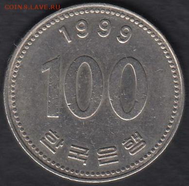 Южная Корея 100 вон 1999 до 09.12.2014 22-00 - Южная Корея 100 вон 1999 а