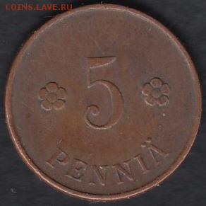 Финляндия 5 пенни 1922 до 09.01.2015 21-00 - Финляндия 5 пенни 1922 а
