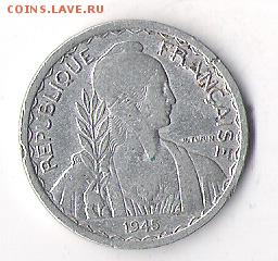 Французский Индокитай 20 центов 1945 до 22.07 в 22.10 по МСК - Фр.Индокитай 20 центов 1945 1
