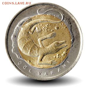 Биметаллические монеты Мира_новинки - 2015-1-lira-varan-a.300x300