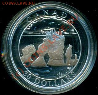 Монеты с ГОРАМИ (любых стран) - Canada, 20$ 2004