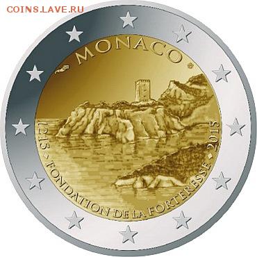 Монако. 2 евро 2015. Замок... - 2-euro-Monaco-2015