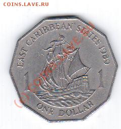 Карибские штаты 1 доллар 1989 год до 15.09 в 23.00 - 14 022