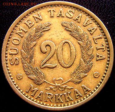 Финляндия_20 марок 1937; до 31.12_22.02мск - 10850