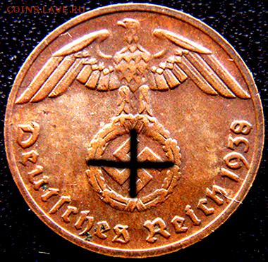 Германия. 3-й Рейх_1 рейхспфенниг 1938(D); до 18.02_22.00мск - 10913