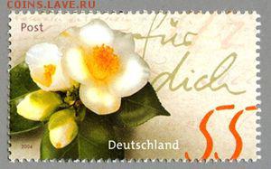 Интересуют розы, ФРГ, 2003-2004, №№2317-2414 негашёные - Camellias-greeting