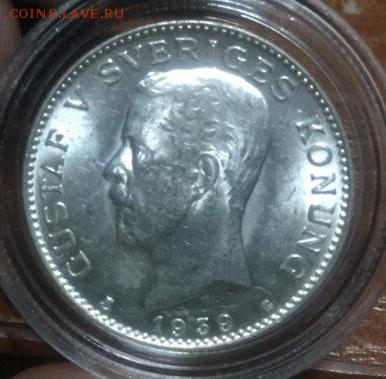 1 крона Швеция 1935 год, UNC. - 1л
