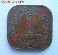МАЛАЙЯ 1 цент 1945 ДО 09.11.10 в 22:00 МСК - 1.1