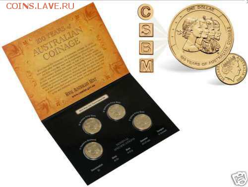 Клин15,Вязьма,Костромская12р.НУ ПОГОДИ 5001е мульты 1050 - 2010 Australia Mintmark and Privymark $1 Uncirculated Four Coin Set 1- 25