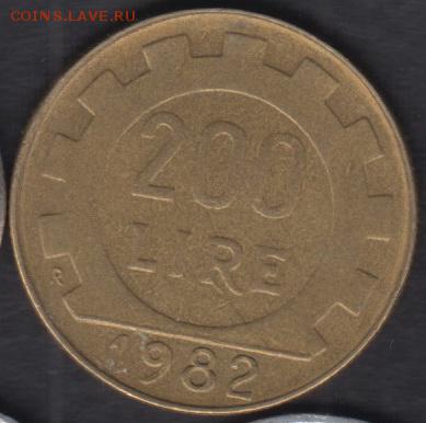 Италия 200 лир 1982 до 09.07.2016 21-00 - 003 а