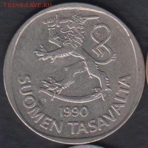 Финляндия 1 марка 1990 до 21.07.2016 21-00 - 001р