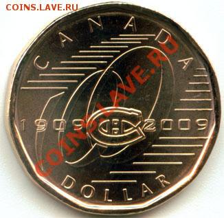 Канада 1$ 2009 Монреаль Канадиенс BU до 14.12 в 22°° - 1 Dollar Canada 2009 Montreal Canadiens-1