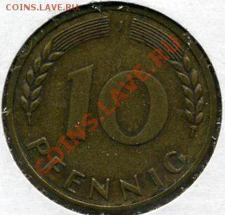 ФРГ 1949 год на оценку - 10 пфеннигов 1949.JPEG