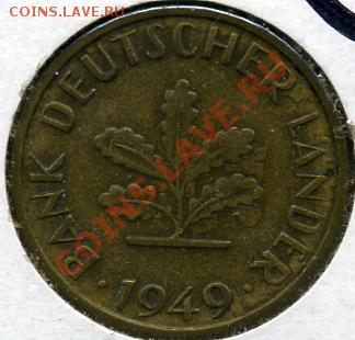 ФРГ 1949 год на оценку - 10 пфеннигов 1949().JPEG