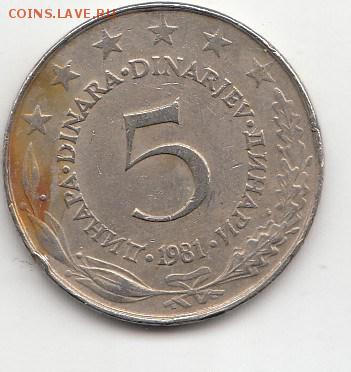 С 1 рубля Югославия 5 динара 1981 до 19.11.16 - 109 (1)