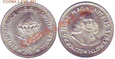Южно-Африканская Республика. - Original_RSA_2__Half_Cent_1961
