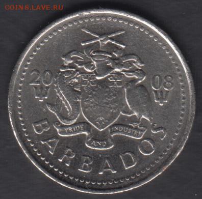 Барбадос 25 центов 2008 до 8.12.2016 21-00 - Барбадос р