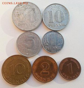 ГДР-ФРГ 7 монет до 22-00 22.12.16 - 1482233746893