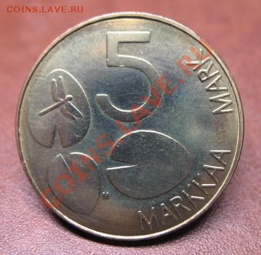 Финляндия, 1992 г, 5 марок, до 18.01 в 21-00 мск - фин 5 мар