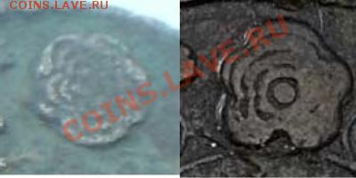 денга 1731 перечекан с копейки 1724 - meduza22