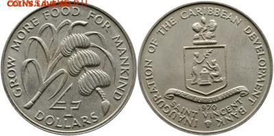 Сент Винсент 4$ доллара 1970 ФАО Сахарный Тростник Крона - 629-622_b