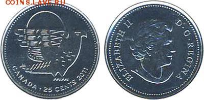 Канада.2011.25¢.Набор монет 6 шт. 100 лет парку. старт с200₽ - 2511FA-Z