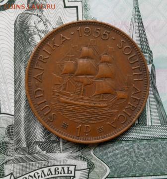 1 пенни юар 1955 год парусник - IMG_20170526_123434