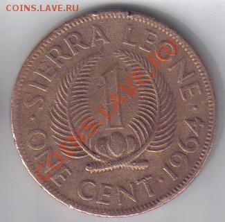 Сьерра Леоне 1 цент 1964 до 28.02 21.00мск - Сьерра Леоне 1 цент 1964-2