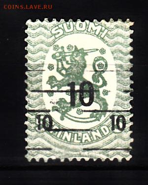 Финляндия 1919 1м надпечатка 10 - 801