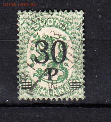Финляндия 1921 1м надпечатка 30 - 804