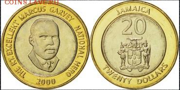 Биметалл Ямайка 20 долларов 2000 - Jamaica