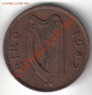 Ирландия 1 пенни 1942 до 8.03 21.00мск - Ирландия 1 пенни 1942-2