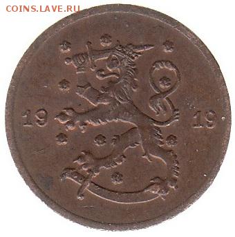 1 пенни Финляндия 1919 до 7.11 в 22.00 - 43-2