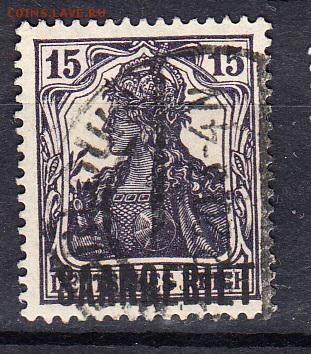 Германия 1920  СААР надпечатка 1м 15пф - 33