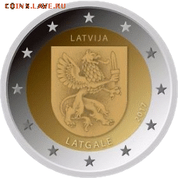 Биметаллические монеты Мира_новинки - latviya-moneta-2-evro-latgale-revers