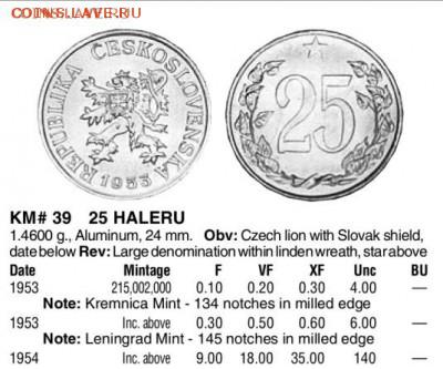 Чехословакия 25 геллеров 1954 (нечастая) до 22-00 20.11 - 1