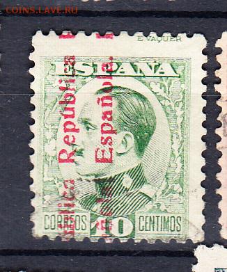 Испания 1931 1м надпечатка 10с - 821