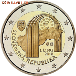 Биметаллические монеты Мира_новинки - slovakiya-monet-2-evro-respubliki-slovakii-revers