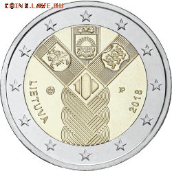 Биметаллические монеты Мира_новинки - litva-moneta-2-evro-baltijskaya-moneta-revers