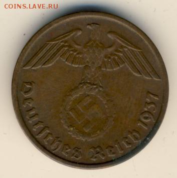 Германия, 1,2 пфеннига 1937-39 до 04.02.18, 22:30 - #И-329-r