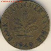 Германия, 1, 10 пфеннигов, 1 марка 1941-1950 до 04.02.18 - #И-342-r