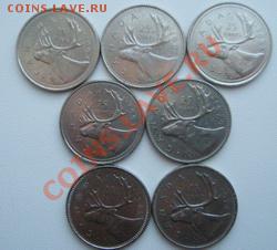Канада 25 центов 1994,1993,1979,1974,1982,1993,1985 до 10.04 - P4080113