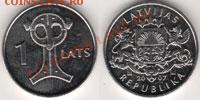 Изображение совы на монетах - LV-2007lat01-2t