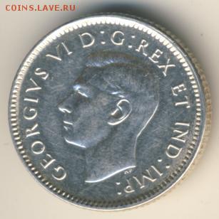 Канада, 10 центов 1945-1952 до 20.05.18, 22:30 - #И-641-r