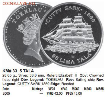 Токелау 5 Тала 2005 чайный клипер Cutty Sark - Токелау 5 лима 2003 Краузе.JPG