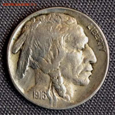 США 5 центов 1916, редкий штемпель "no F" - image