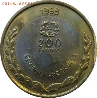 биметалл Португалия 200 эскудо 1998 Международный год океана - bimetall_portugalija_200_eskudo_1998_mezhdunarodnyj_god_okeana_ekspo_1998 (1)