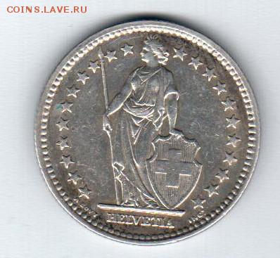 2 франка 1939 года Швейцария до 26.09 до 21.00 - 2 франка 1939()