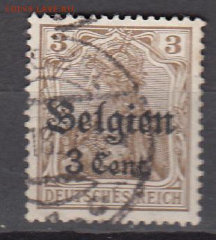Германская оккупации Бельгии 1916 1м надпечатка 3п - 51