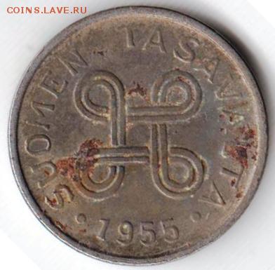 Финляндия 1 марка 1955 г. до 24.00 09.10.18 г - 016